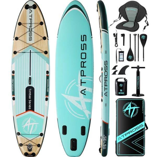 ATPROSS 11’6″ x 35″ Inflatable Paddle Board with Kayak Seat