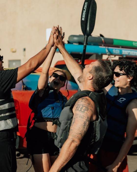 Redline customers on the river