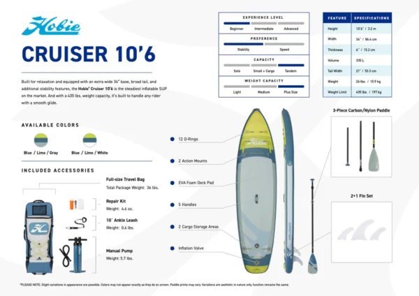 Hobie Cruise 10'6 Arizona paddleboards Redline Mesa