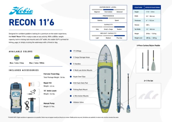 Hobie Recon Arizona paddleboard s