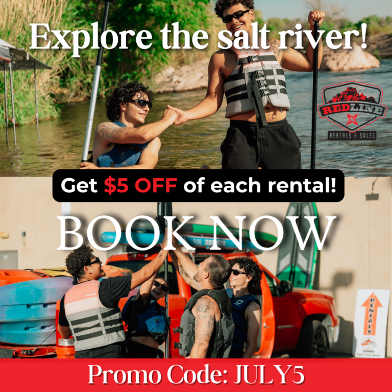 Redline paddleboard kayak rentals Mesa, Arizona