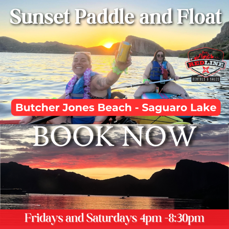 Sunset paddle saguaro lake